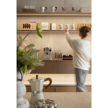 简约样板间厨房售楼处咖啡豆研磨器咖啡机储物层板架组合主题摆件