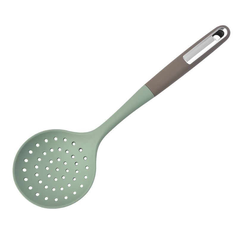 New Two-Color Silicone Shovel Non-Stick Pan Dedicated Spatula Home Spatula Hot Pot Spoon Soup Spoon Kitchenware Set