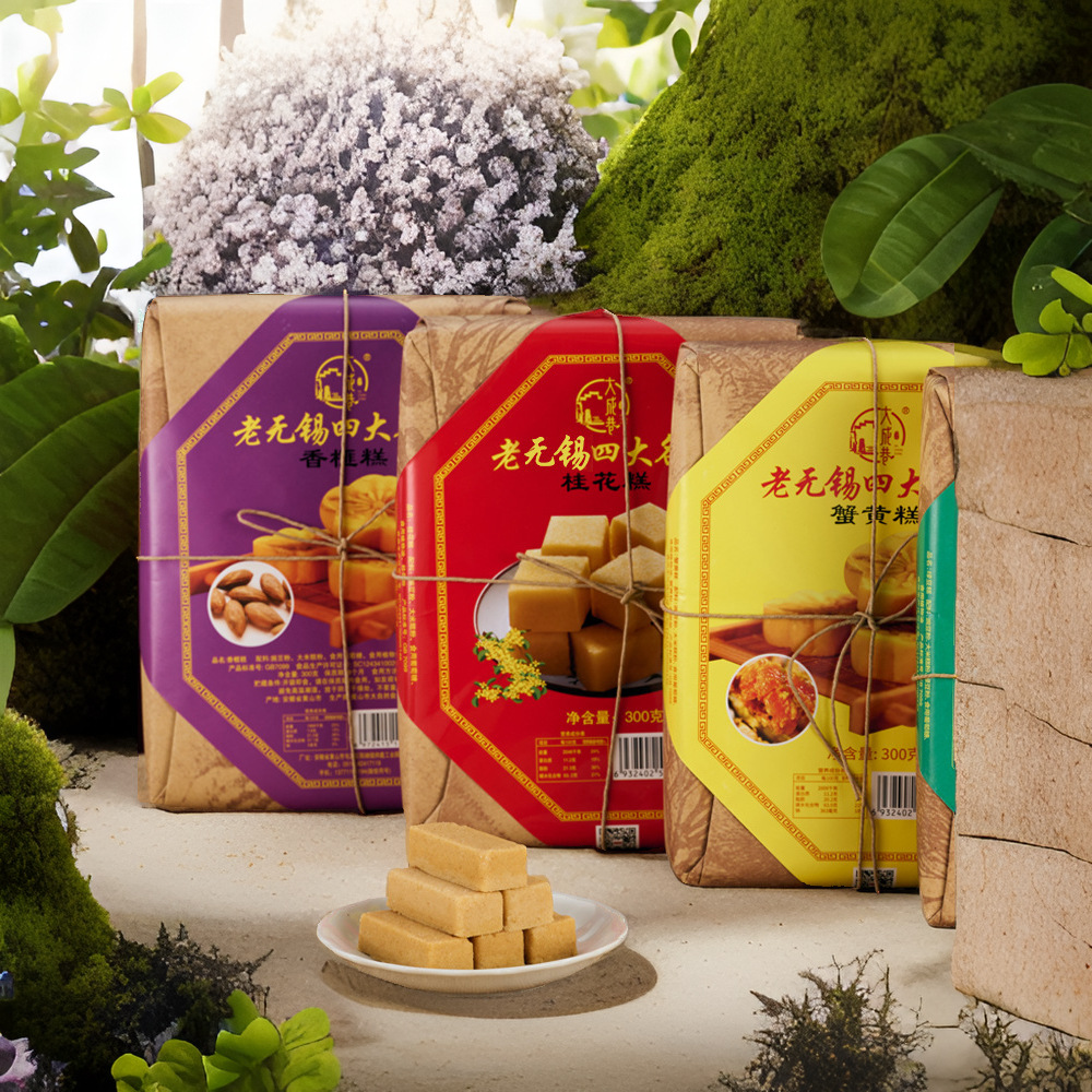 无锡糕点糕点老无锡特产四大名点老式核桃糕蟹黄糕桂花糕特产