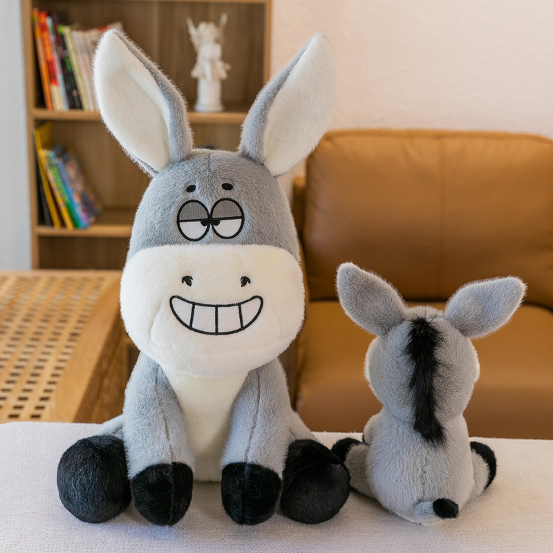 卡通小毛驴公仔毛绒玩具床上陪睡玩偶布娃娃孩子陪伴礼物跨境批发