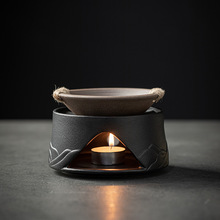 日式温茶炉玻璃茶壶公道杯蜡烛加热底座陶瓷提香器复古煮茶器批发