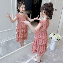 女童夏装连衣裙2023年新款韩版洋气波点裙子中大童儿童夏季蛋糕裙