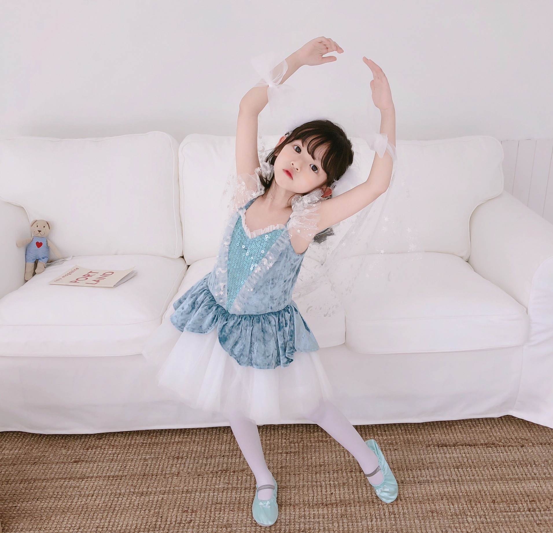 2021美人鱼艾莎舞蹈裙女童练功服冰雪奇缘公主裙芭蕾裙儿童演出服