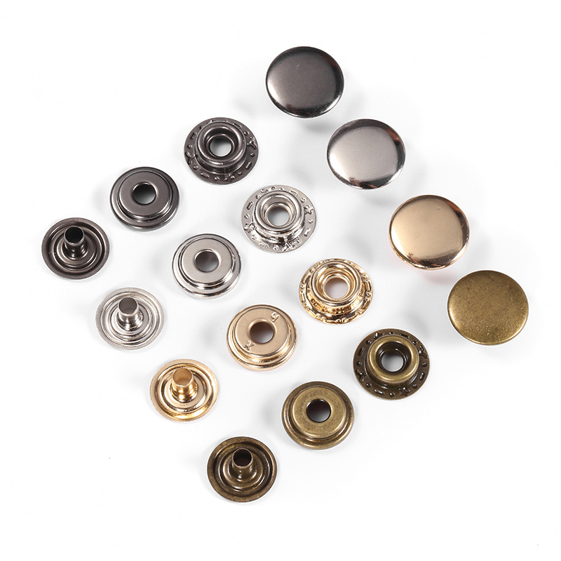 金属四合扣铜圆形暗扣扣子羽绒服纯铜按扣外套钮扣急钮双面四合扣