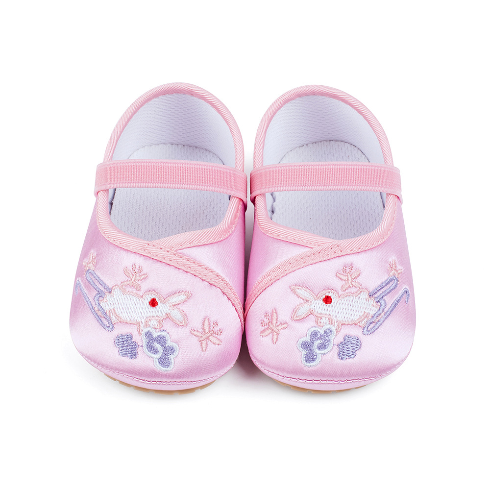 0-1 Years Old Baby Girl Shoes Infant Spring and Autumn Toddler Rubber Sole Soft Bottom Leather Shoes Princess Shoes Pumps Embroidered Shoes Al02