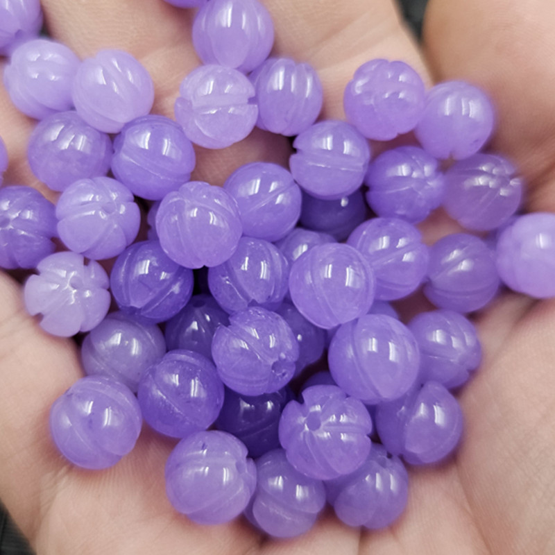 紫罗兰南瓜珠玉石散珠紫色副瓜珠子diy手链项链饰品配件手工珠子