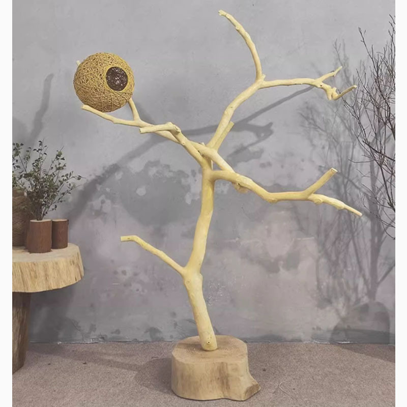 树枝干枝支架鸟站架鹦鹉木架树干灯架装饰干树枝艺术摆件原木造型
