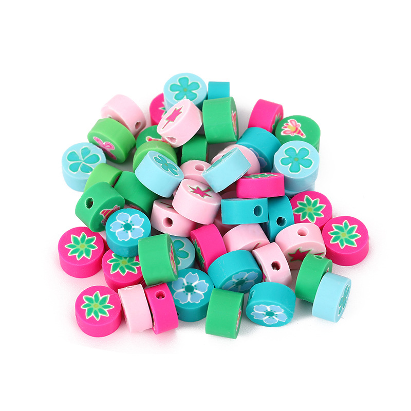 Children's Handmade Bead DIY Ornament Accessories Color Soft Ceramic Beads Soft Ceramic Pieces Factory Direct Supply