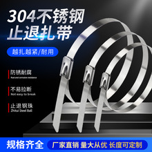 自锁304不锈钢扎带4.6MM电线金属绑带室外抗氧化船用固定束线扎丝