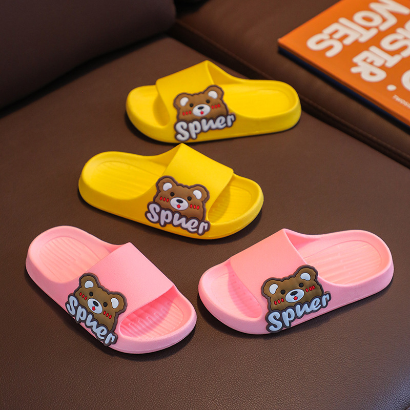 Non-Slip Soft Bottom Children's Shoes Summer Parent-Child Sandals Boys and Girls Indoor Bathroom Bath Cartoon Slippers Children's Shoes