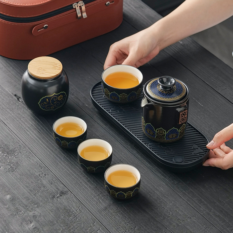 Travel Tea Set Portable Kung Fu Tea Set Japanese Outdoor Quick Cup Holiday Company Business Gift Customization