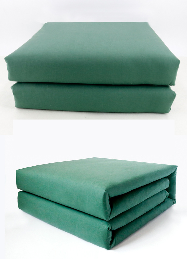 批发内务定型被棉被豆腐块单人热熔棉被学生军训被子工地单位军绿