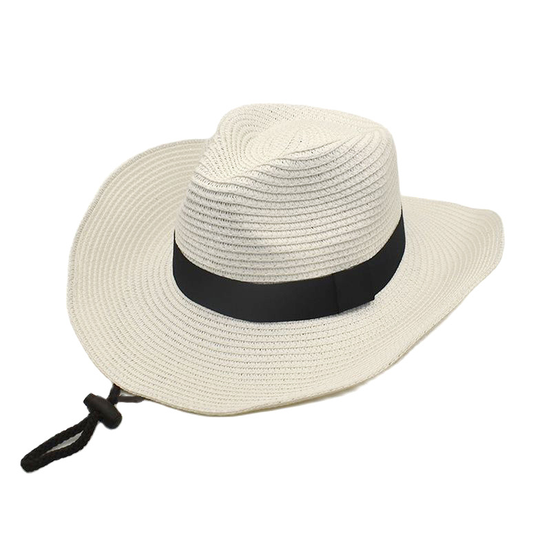 Western Straw Cowboy Hat Foreign Trade Men's Sun Hat Men and Women Summer Fedora Hat Sun Hat Tide Beach Sun Hat