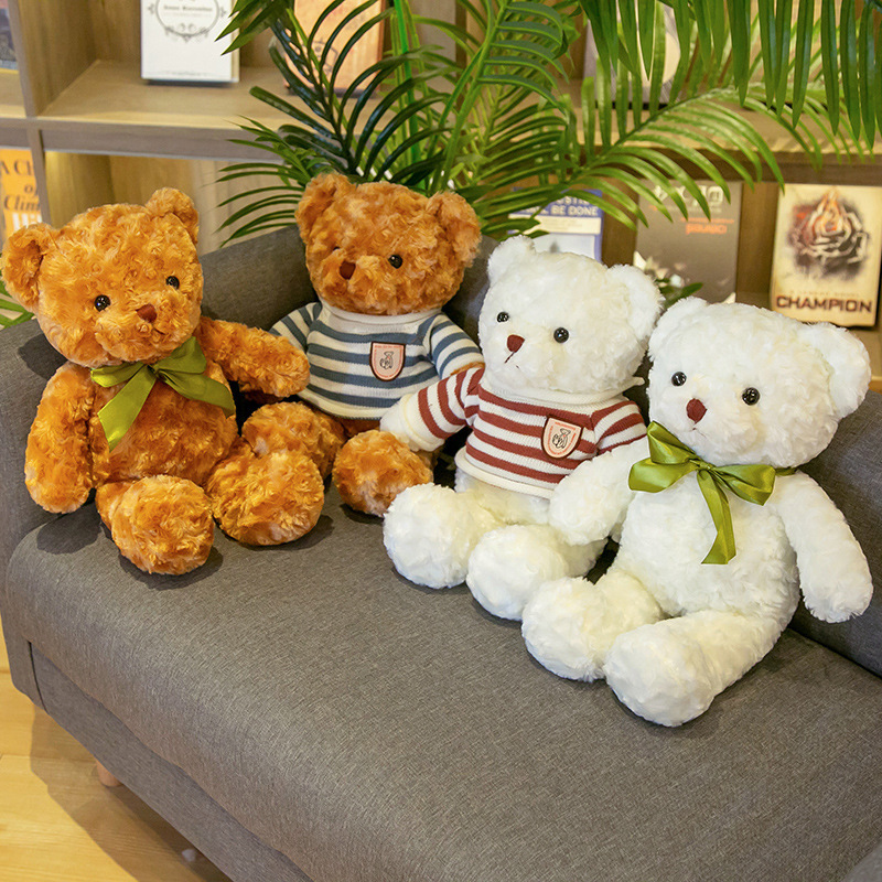 Wholesale Cute Plush Toy Large Couple Teddy Bear Dressing Little Bear Doll Children's Gift Birthday Gift