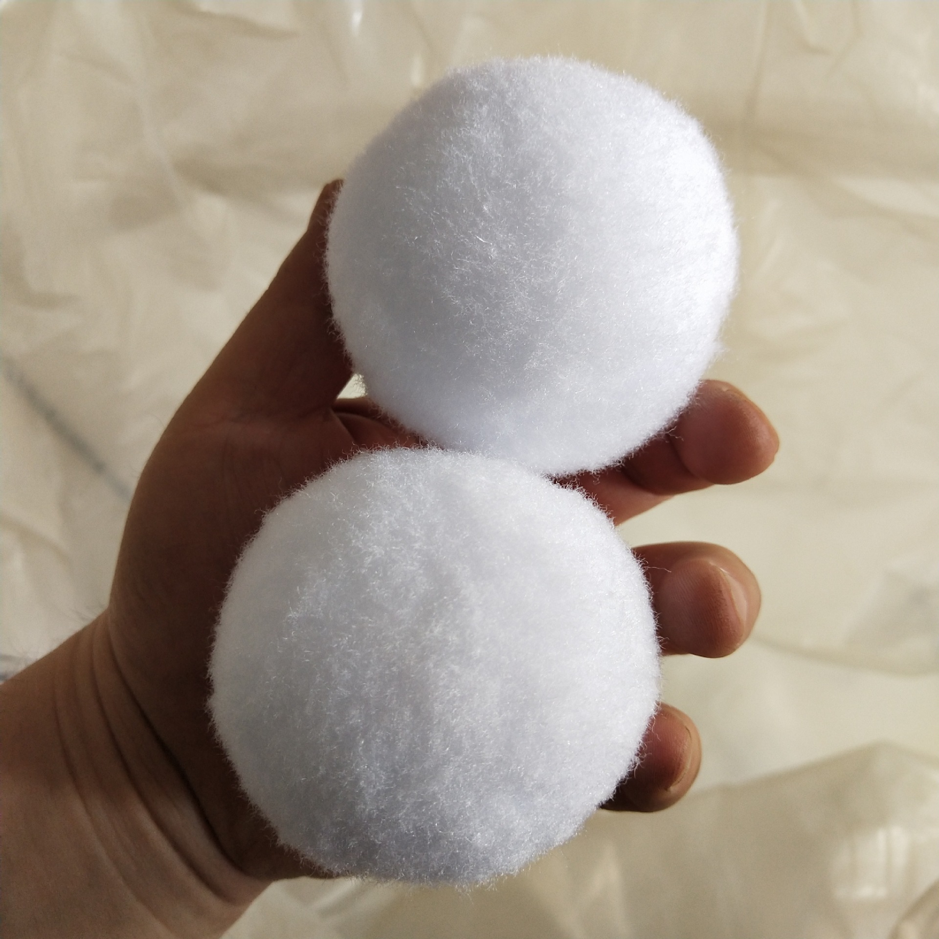 跨境爆款5cm室内打雪仗雪球圣诞装饰球圣诞雪球