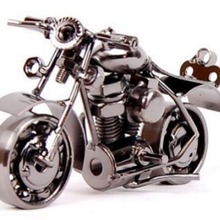 跨境商品金属摩托车模型摆件全金属工艺品家居橱窗装饰桌面小摆件