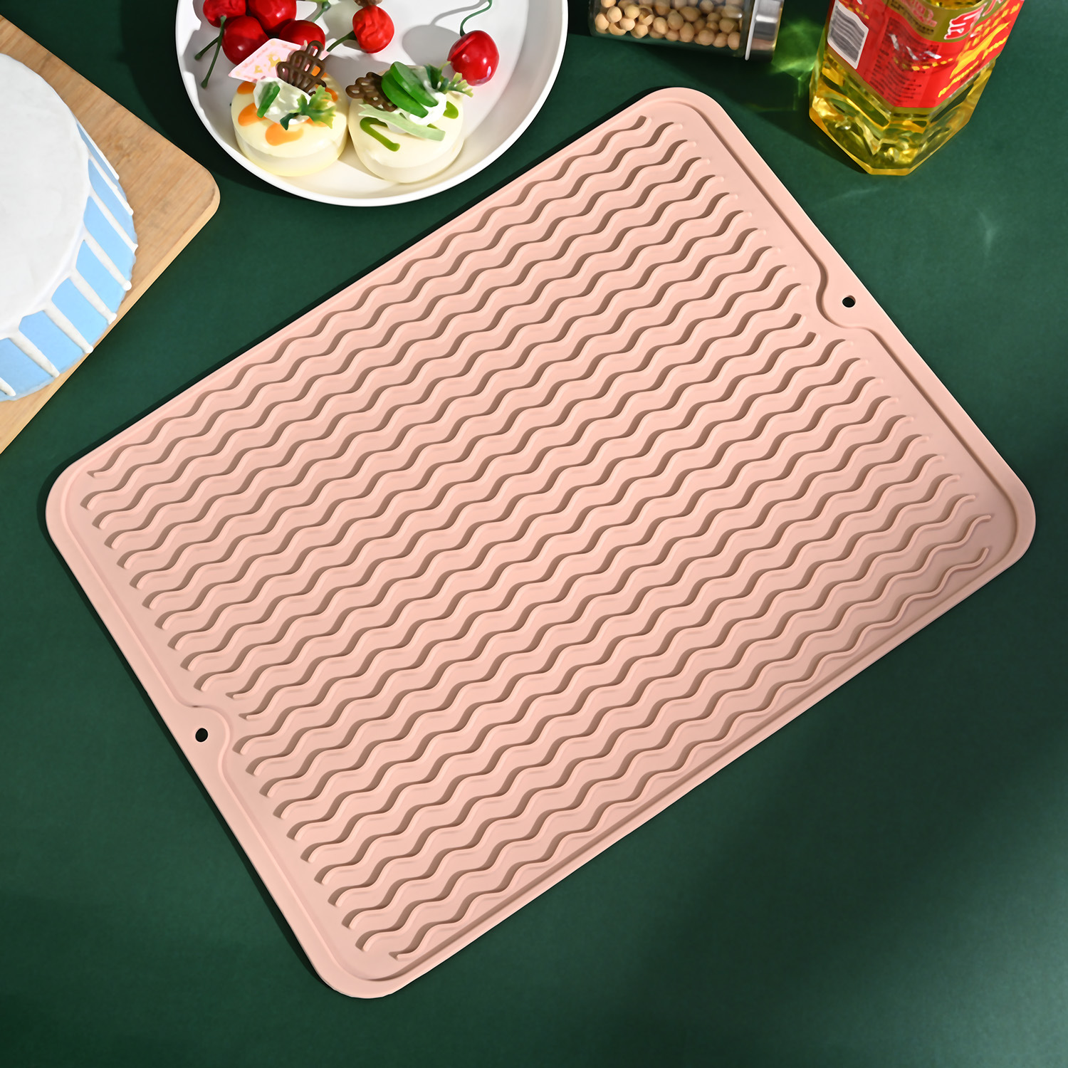 Multifunctional Insulation Mat Table Mat Silicone Draining Mat Kitchen Tableware Water Filter Mat Water Cup Water Control Mat Wholesale