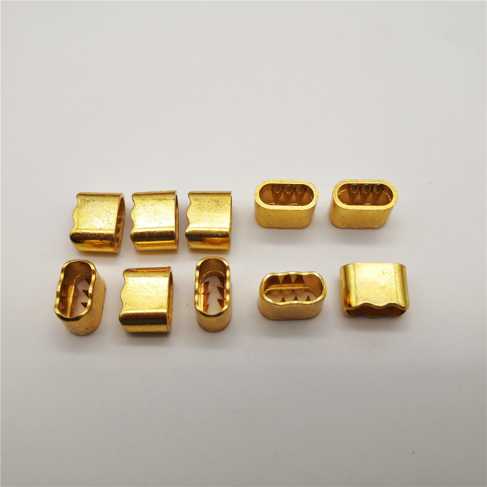 (小额批发)手腕带金色合金倒刺扣 一次性手腕带金属倒刺扣