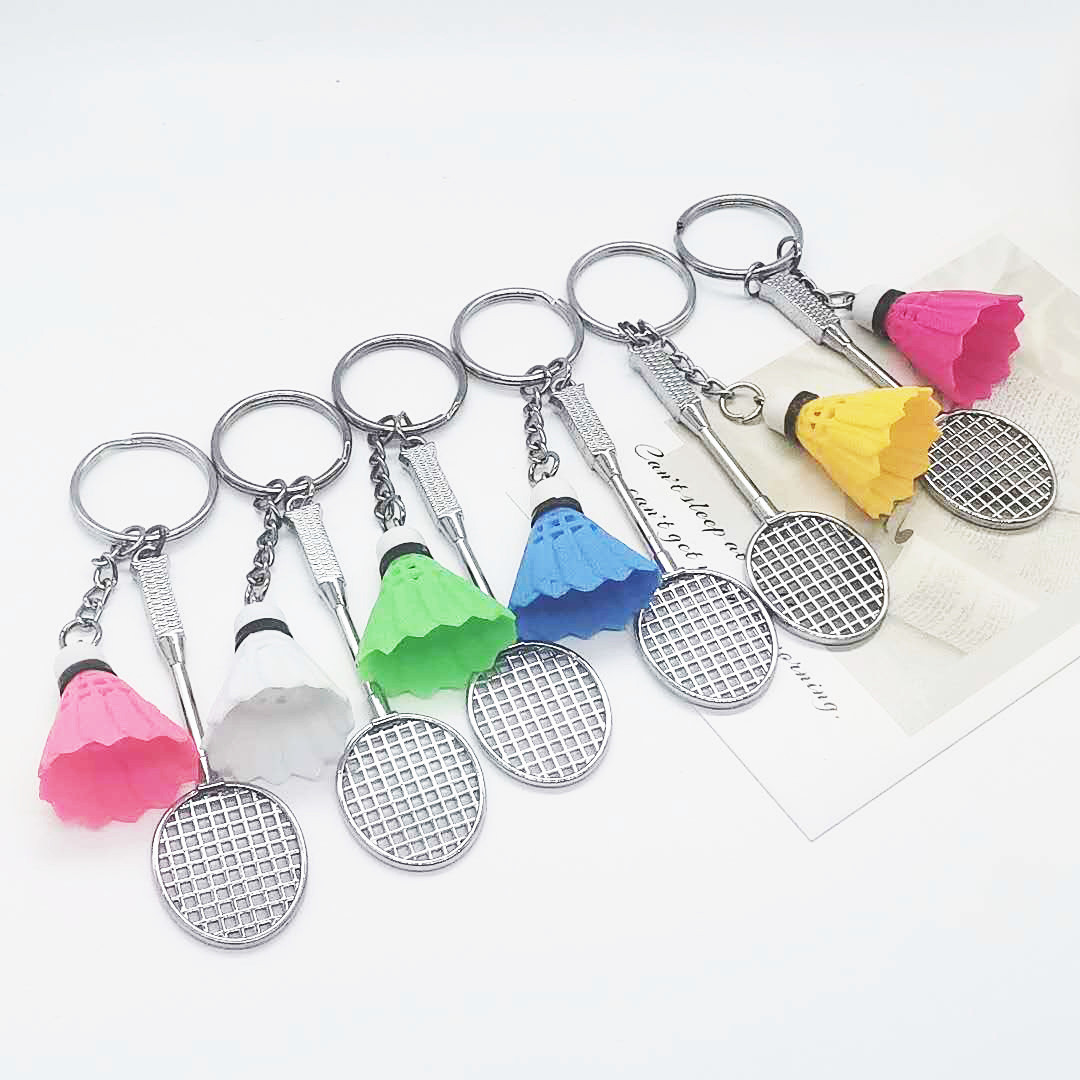 Badminton Keychain Hanging Decoration Creative Gift Badminton Accessories Mini Crafts Cartoon Key Chain Ring