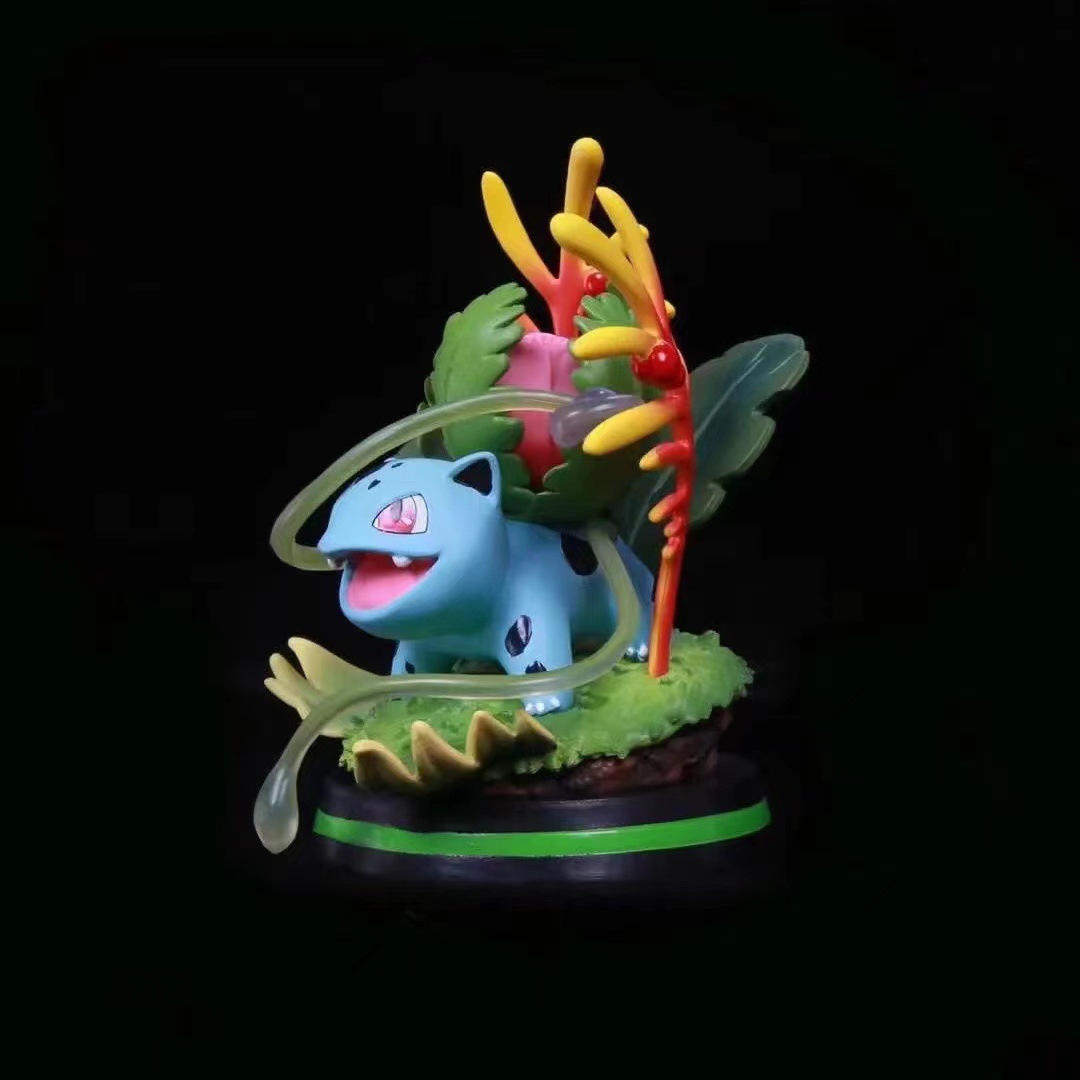 宠物小精灵 神奇宝贝 小火龙妙蛙种子杰尼龟场景盒装手办公仔摆件