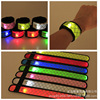 3 grid LED Pat wrist band Clap the arm strap Reflective Yarn printing ink printing 8 colors Shelf