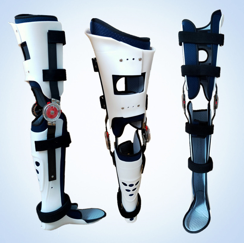 医用可调膝踝足固定支具矫形器大腿下肢康复器材塑料大腿骨折