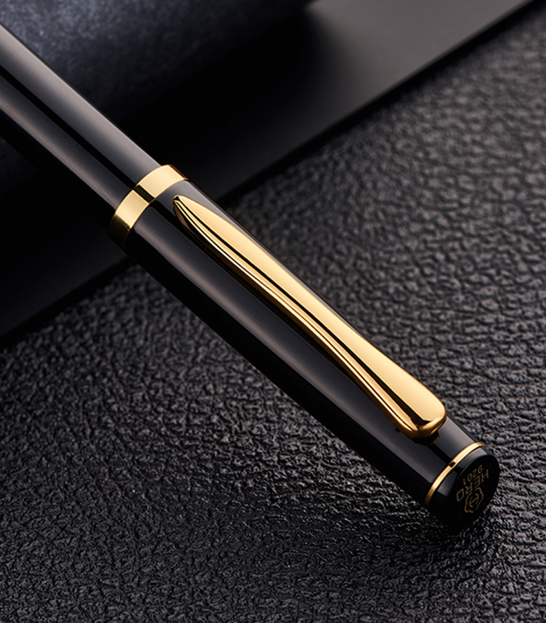 hero英雄钢笔官方正品9201商务成人高档0.38mm特细定制免费刻字