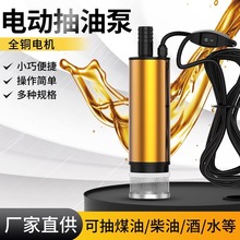 电动抽油泵12v24v柴油自吸式加油泵车载式通用小型抽水泵抽油神器