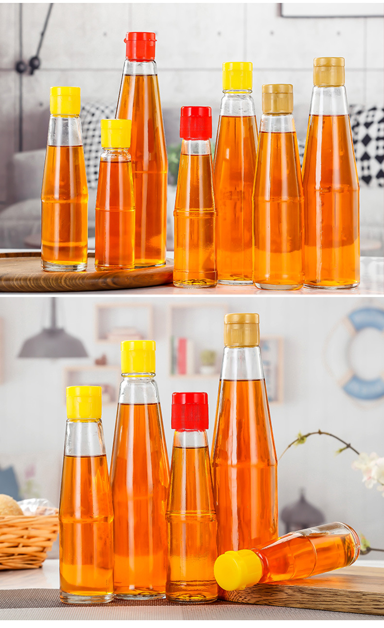 厂家批发200ml 山茶油瓶厨房家用 麻油玻璃瓶 核桃香油瓶可定制
