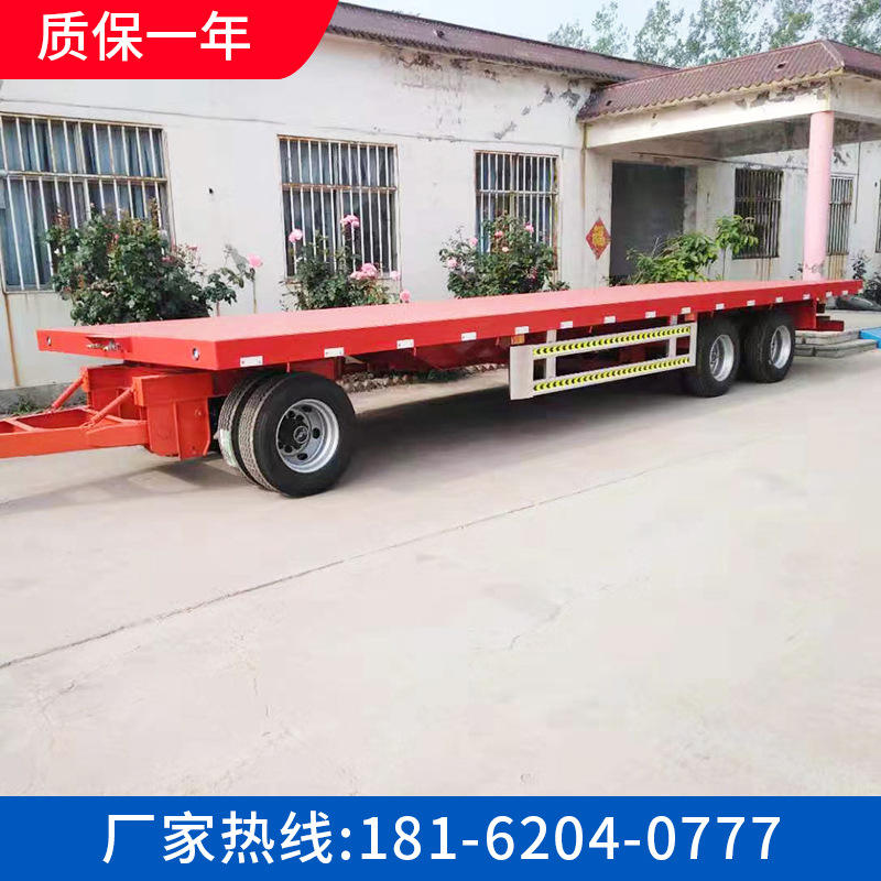 平板全挂车厢式挖机全挂车 重型机械挂车厂家供应