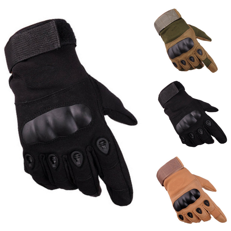 Car Knight Tactical Gloves Men‘s Riding Fitness Exercise Long Finger Full Finger Special Forces Mountaineering Outdoor Non-Slip Wear-Resistant