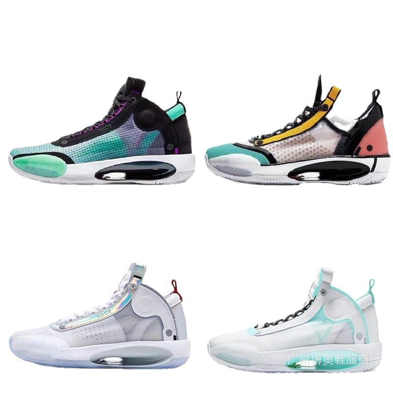 莆田乔aj34代全明星糖果镭射郭艾伦男女运动鞋蓝球战靴情侣跑步鞋