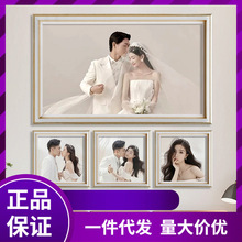 婚纱照相框挂墙定 制照片墙组合洗照片做成结婚照放大48寸打印画
