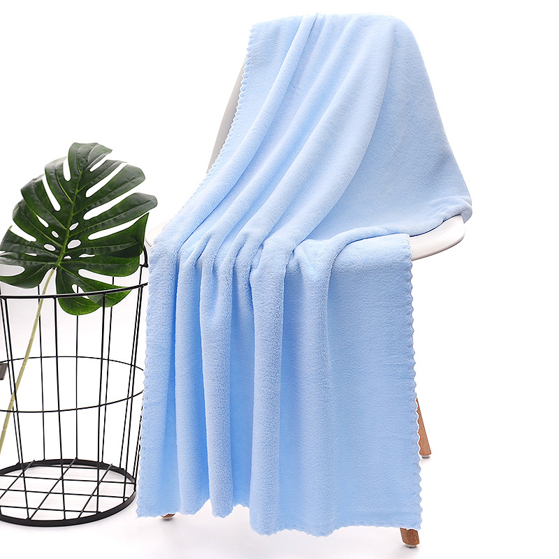 珊瑚绒浴巾工厂批发260gsm成人柔软吸水游泳大毛巾礼盒小礼品代发