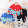 Children's clothing spring clothes Boys&#39; suits 2023 new pattern Children baby Korean Edition handsome boy Sweater trousers Two piece set