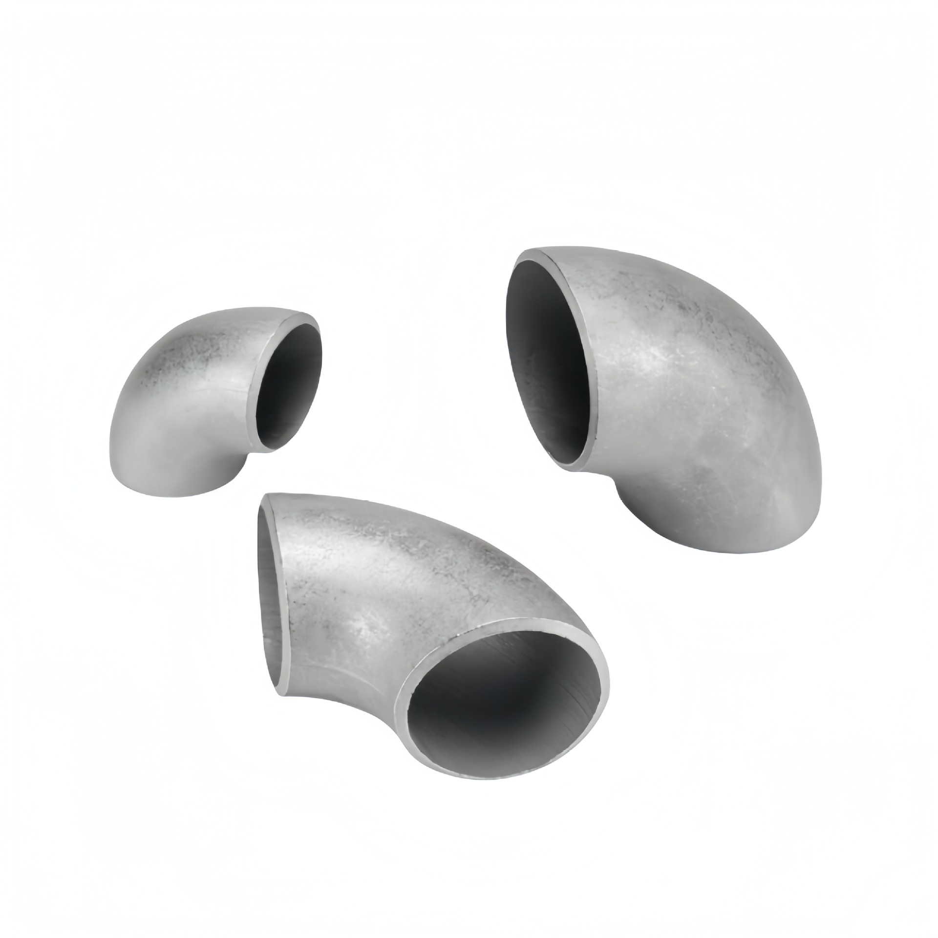 304不锈钢弯头90度直角焊接工业级酸洗对焊冲压弯头管件1.5d3个厚