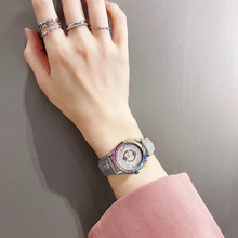 高档品牌女款手表正品 皮带夜光小众潮流时尚女表 大表盘女士手表