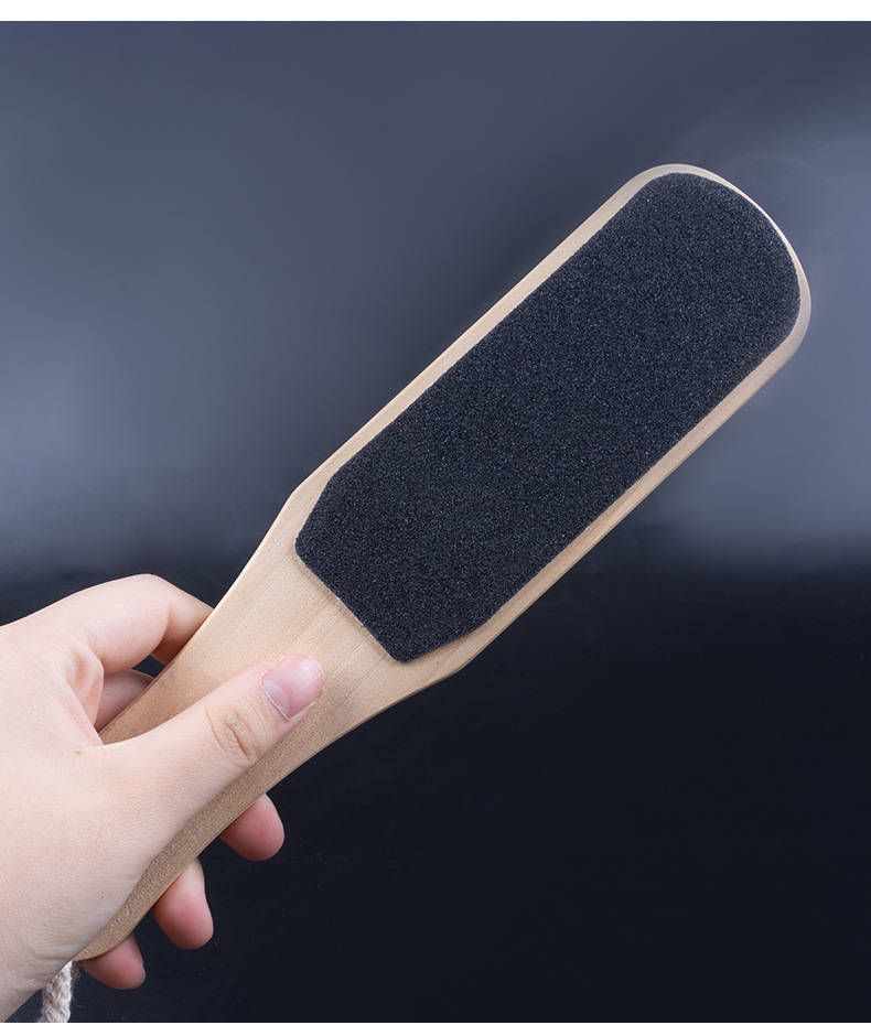 美甲工具批发 去死皮修脚锉 木柄脚搓双面加厚型脚板锉护理脚刨