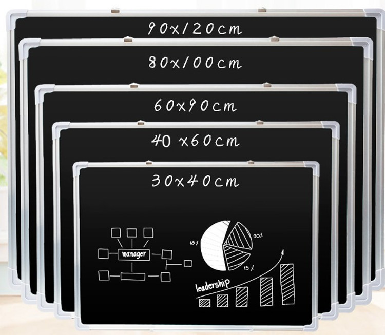 批发留言板家用磁性小黑板挂式广告粉笔写黑板40*60学生教学黑板