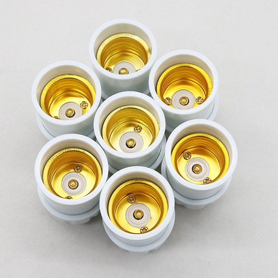 e27悬吊式螺口陶瓷悬挂灯头灯座 家用工程通用螺旋口加厚吊线灯头