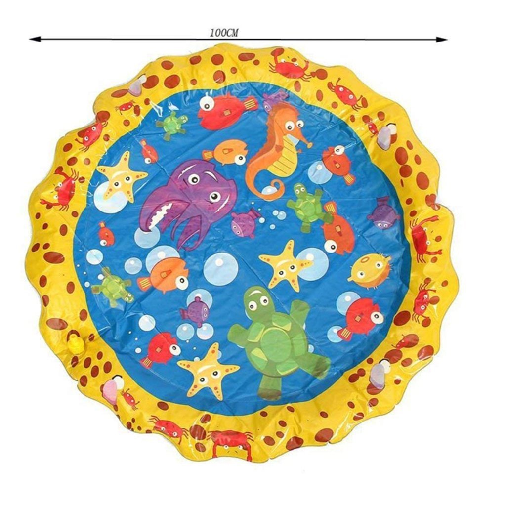 Water Spray Mat Children's Water Spray Game Mat Outdoor Lawn Beach Water Playing Toy Sprinkler Mat Spray Pool