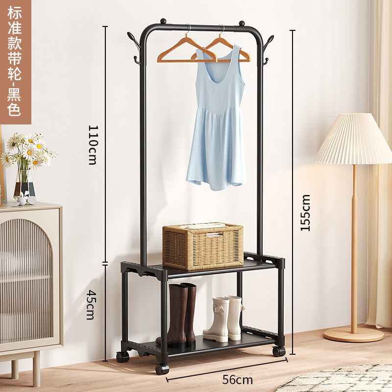 Foreign Trade Coat Rack Clothes Rack Floor Bedroom Movable Hanger Household Hangers Indoor Storage Rack