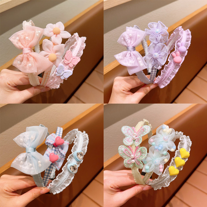 儿童发箍新款蝴蝶结发饰公主风宽边布艺发卡韩国女童宝宝压发头饰