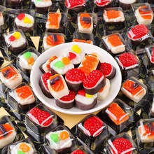 随你想3D寿司造型橡皮糖软糖糖果QQ糖创意食玩工厂直销