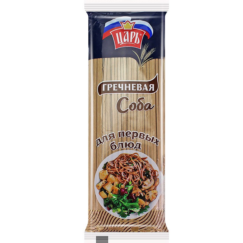 原装进口俄罗斯荞麦挂面全麦面条粗粮炸酱面待煮面条400克包邮