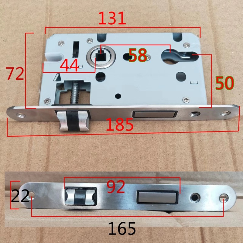 门锁静音磁吸锁体老式5850圆头室内房间门家用锁芯磁力通用型185