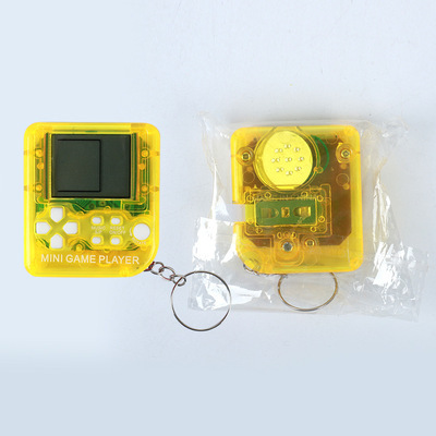 Handheld Mini Video Game Console Tetris Game Console Nostalgic Decompression Toy Creative Gift Keychain