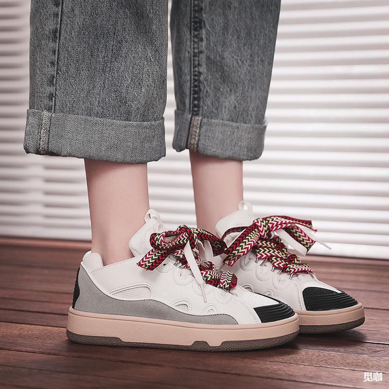 2038宽鞋带老爹鞋男2021新款潮鞋厚底休闲鞋夏季透气运动鞋子男潮