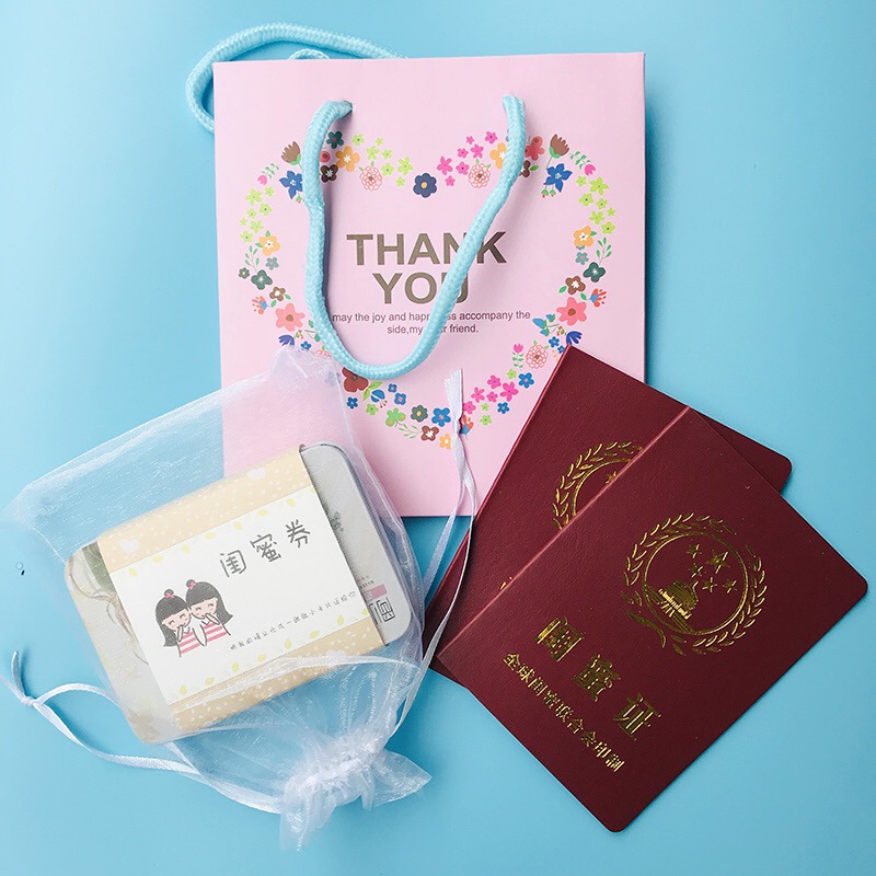 闺蜜友情兑换券送好朋友生日礼物牛皮纸创意小卡片