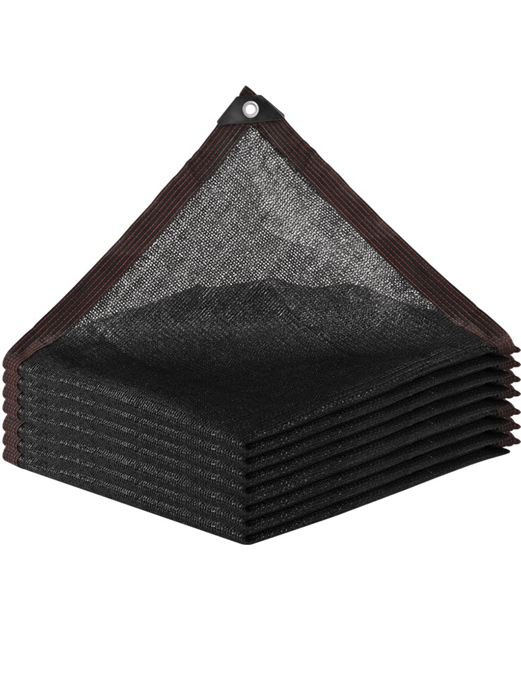 Wholesale Wind-Resistant Black Encryption Sunshade Net Exclusive for Cross-Border Shade Netting Outdoor Greenhouse Outdoor Balcony Sunshade Net